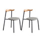 Contemporary Design Open Back Dining Side Chairs Leather Dining Chairs for Home Silver Gray 2 Piece Set Clearhalo ' kitchen&dining_furn' 'Dining Chairs' 'Dining Tables & Seating' 'dining_chair' 'furn' 'furn_dining_chair' 'Furniture' 'furniture_dining_chair' 'Kitchen & Dining Furniture' 'kitchen' 4429916