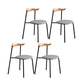 Contemporary Design Open Back Dining Side Chairs Leather Dining Chairs for Home Silver Gray 4 Piece Set Clearhalo ' kitchen&dining_furn' 'Dining Chairs' 'Dining Tables & Seating' 'dining_chair' 'furn' 'furn_dining_chair' 'Furniture' 'furniture_dining_chair' 'Kitchen & Dining Furniture' 'kitchen' 4429917