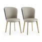 Glam Leather Dining Room Chair Armless Metal Dining Room Chairs for Home Use Grey 2 Piece Set Clearhalo ' kitchen&dining_furn' 'Dining Chairs' 'Dining Tables & Seating' 'dining_chair' 'furn' 'furn_dining_chair' 'Furniture' 'furniture_dining_chair' 'Kitchen & Dining Furniture' 'kitchen' 4429920