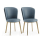 Glam Leather Dining Room Chair Armless Metal Dining Room Chairs for Home Use Blue 2 Piece Set Clearhalo ' kitchen&dining_furn' 'Dining Chairs' 'Dining Tables & Seating' 'dining_chair' 'furn' 'furn_dining_chair' 'Furniture' 'furniture_dining_chair' 'Kitchen & Dining Furniture' 'kitchen' 4429924