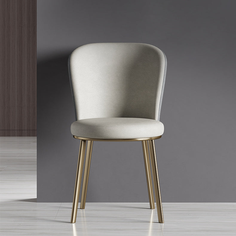 Glam Leather Dining Room Chair Armless Metal Dining Room Chairs for Home Use Clearhalo ' kitchen&dining_furn' 'Dining Chairs' 'Dining Tables & Seating' 'dining_chair' 'furn' 'furn_dining_chair' 'Furniture' 'furniture_dining_chair' 'Kitchen & Dining Furniture' 'kitchen' 4429925