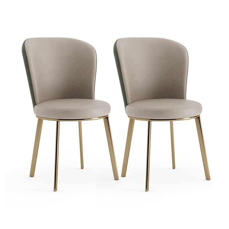 Glam Leather Dining Room Chair Armless Metal Dining Room Chairs for Home Use Green 2 Piece Set Clearhalo ' kitchen&dining_furn' 'Dining Chairs' 'Dining Tables & Seating' 'dining_chair' 'furn' 'furn_dining_chair' 'Furniture' 'furniture_dining_chair' 'Kitchen & Dining Furniture' 'kitchen' 4429928