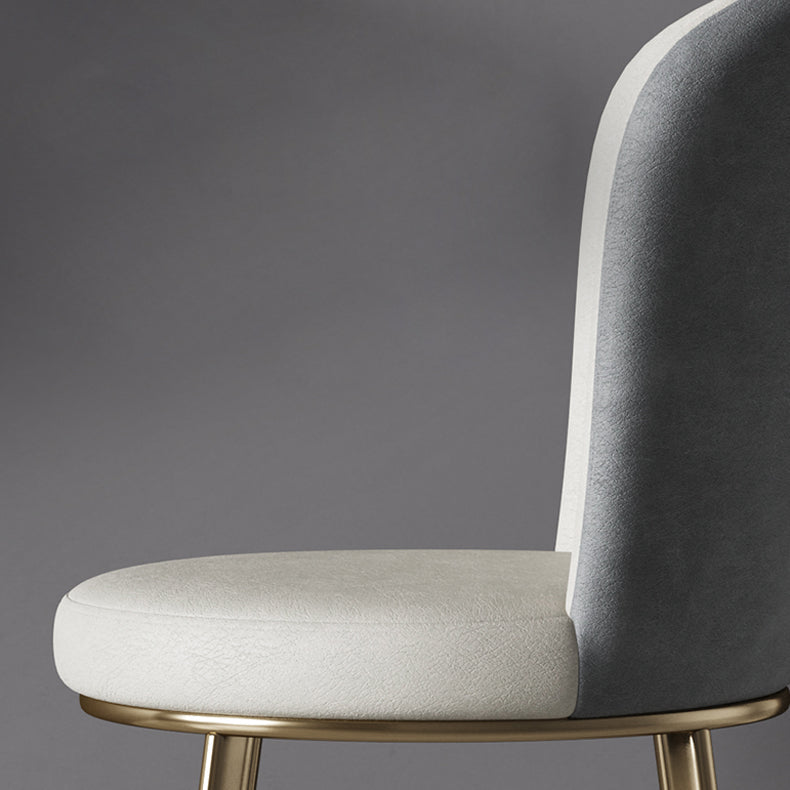 Glam Leather Dining Room Chair Armless Metal Dining Room Chairs for Home Use Clearhalo ' kitchen&dining_furn' 'Dining Chairs' 'Dining Tables & Seating' 'dining_chair' 'furn' 'furn_dining_chair' 'Furniture' 'furniture_dining_chair' 'Kitchen & Dining Furniture' 'kitchen' 4429930