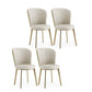 Glam Leather Dining Room Chair Armless Metal Dining Room Chairs for Home Use Nude 4 Piece Set Clearhalo ' kitchen&dining_furn' 'Dining Chairs' 'Dining Tables & Seating' 'dining_chair' 'furn' 'furn_dining_chair' 'Furniture' 'furniture_dining_chair' 'Kitchen & Dining Furniture' 'kitchen' 4429933