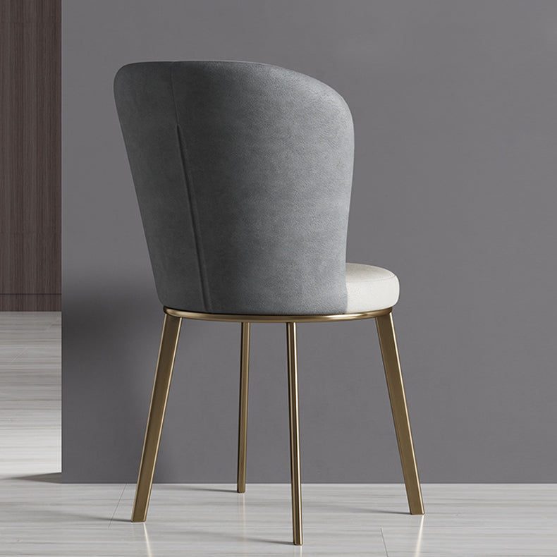 Glam Leather Dining Room Chair Armless Metal Dining Room Chairs for Home Use Clearhalo ' kitchen&dining_furn' 'Dining Chairs' 'Dining Tables & Seating' 'dining_chair' 'furn' 'furn_dining_chair' 'Furniture' 'furniture_dining_chair' 'Kitchen & Dining Furniture' 'kitchen' 4429940