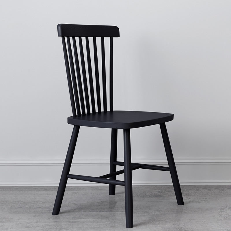 Contemporary Style Dining Chairs Armless Kitchen Chairs with Wooden Legs Black 1 Piece Clearhalo ' kitchen&dining_furn' 'Dining Chairs' 'Dining Tables & Seating' 'dining_chair' 'furn' 'furn_dining_chair' 'Furniture' 'furniture_dining_chair' 'Kitchen & Dining Furniture' 'kitchen' 4429943