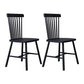 Contemporary Style Dining Chairs Armless Kitchen Chairs with Wooden Legs Black 2 Piece Set Clearhalo ' kitchen&dining_furn' 'Dining Chairs' 'Dining Tables & Seating' 'dining_chair' 'furn' 'furn_dining_chair' 'Furniture' 'furniture_dining_chair' 'Kitchen & Dining Furniture' 'kitchen' 4429945