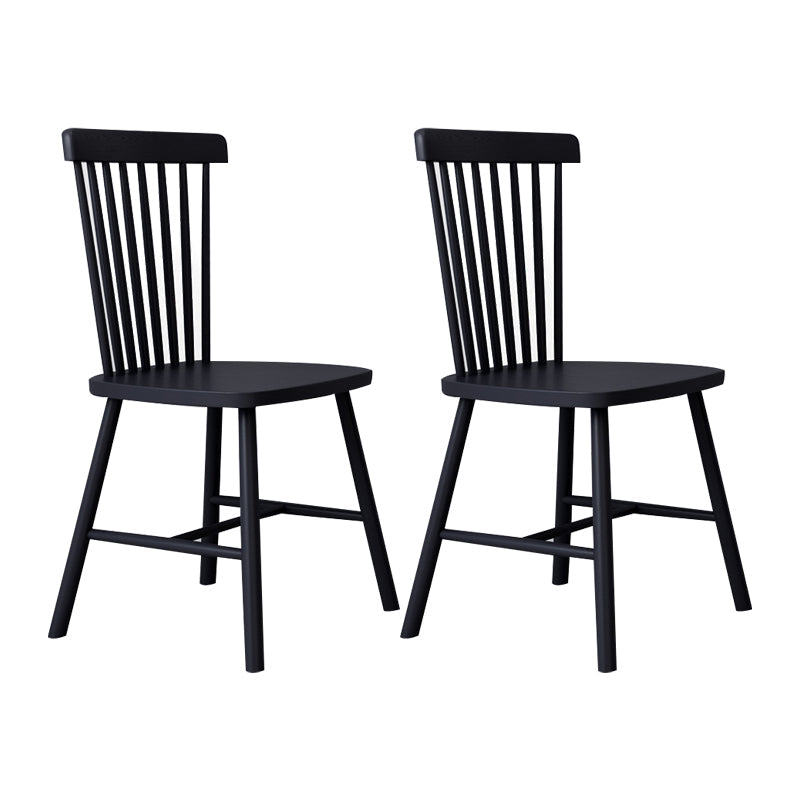 Contemporary Style Dining Chairs Armless Kitchen Chairs with Wooden Legs Black 2 Piece Set Clearhalo ' kitchen&dining_furn' 'Dining Chairs' 'Dining Tables & Seating' 'dining_chair' 'furn' 'furn_dining_chair' 'Furniture' 'furniture_dining_chair' 'Kitchen & Dining Furniture' 'kitchen' 4429945