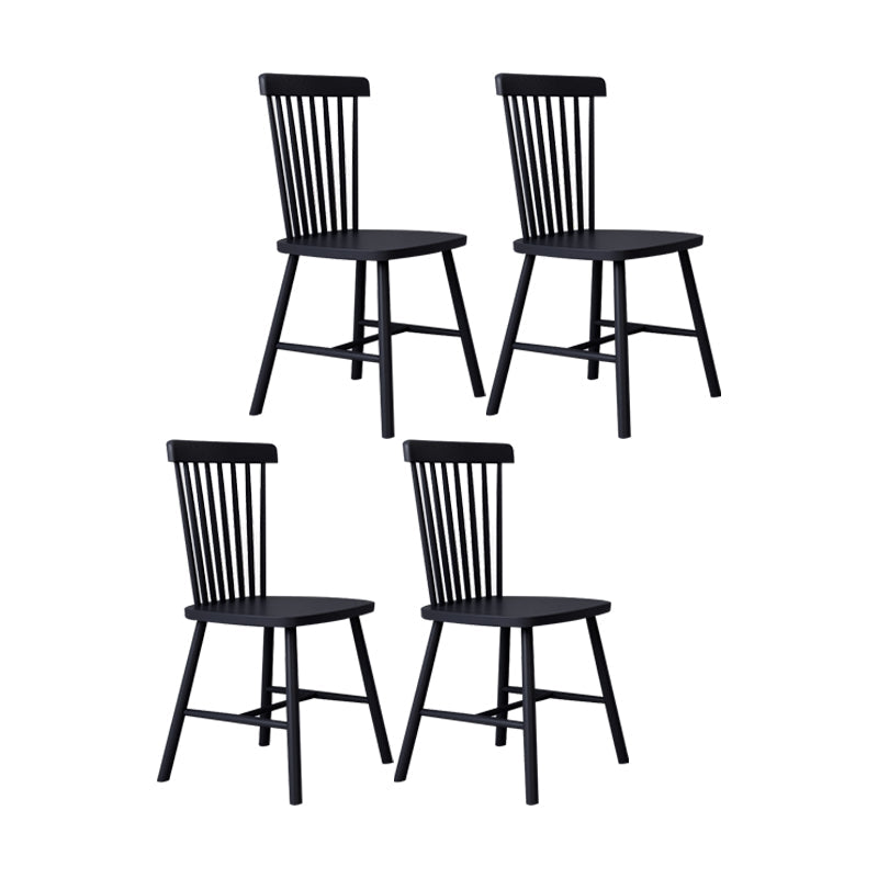 Contemporary Style Dining Chairs Armless Kitchen Chairs with Wooden Legs Black 4 Piece Set Clearhalo ' kitchen&dining_furn' 'Dining Chairs' 'Dining Tables & Seating' 'dining_chair' 'furn' 'furn_dining_chair' 'Furniture' 'furniture_dining_chair' 'Kitchen & Dining Furniture' 'kitchen' 4429947