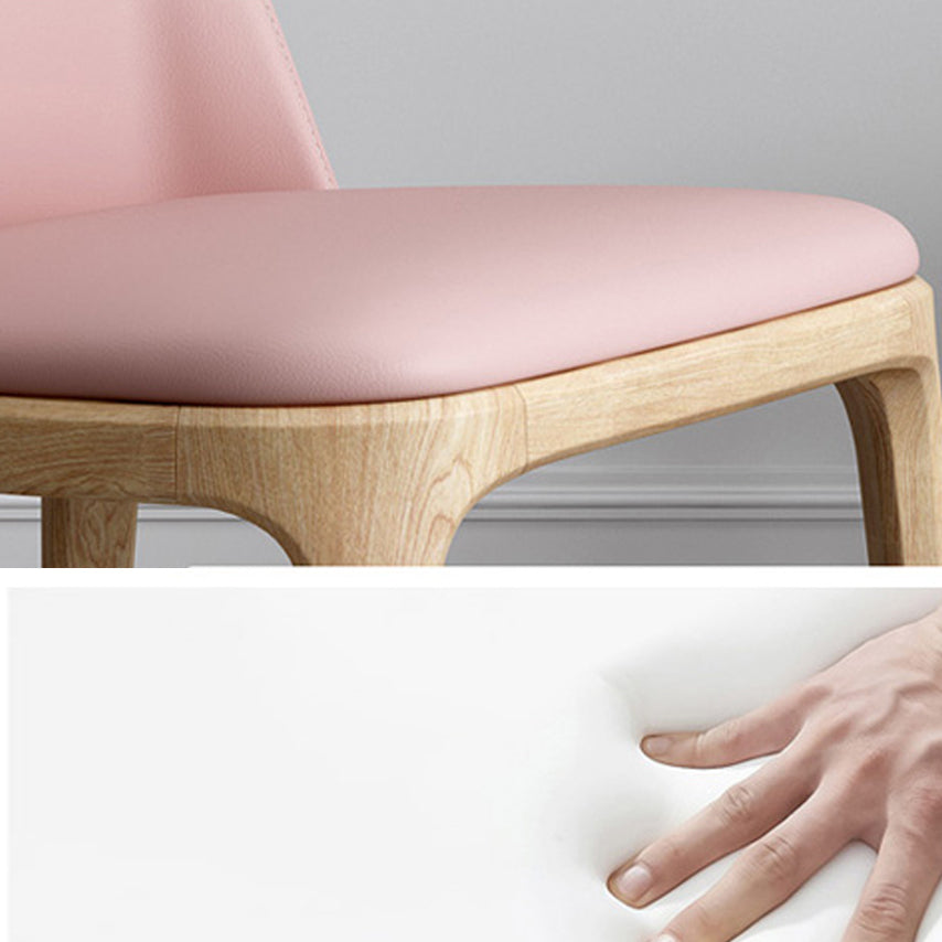 Contemporary Style Dining Chairs Armless Kitchen Chairs with Wooden Legs Clearhalo ' kitchen&dining_furn' 'Dining Chairs' 'Dining Tables & Seating' 'dining_chair' 'furn' 'furn_dining_chair' 'Furniture' 'furniture_dining_chair' 'Kitchen & Dining Furniture' 'kitchen' 4429954