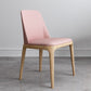 Contemporary Style Dining Chairs Armless Kitchen Chairs with Wooden Legs Light Pink 1 Piece Clearhalo ' kitchen&dining_furn' 'Dining Chairs' 'Dining Tables & Seating' 'dining_chair' 'furn' 'furn_dining_chair' 'Furniture' 'furniture_dining_chair' 'Kitchen & Dining Furniture' 'kitchen' 4429955