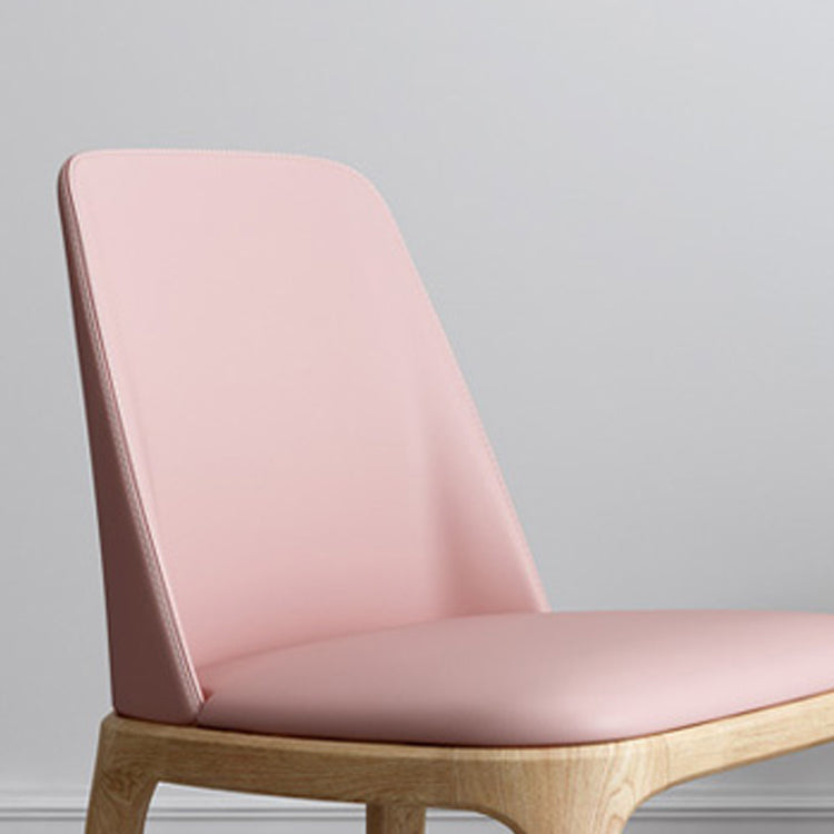 Contemporary Style Dining Chairs Armless Kitchen Chairs with Wooden Legs Clearhalo ' kitchen&dining_furn' 'Dining Chairs' 'Dining Tables & Seating' 'dining_chair' 'furn' 'furn_dining_chair' 'Furniture' 'furniture_dining_chair' 'Kitchen & Dining Furniture' 'kitchen' 4429956