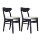 Contemporary Style Dining Chairs Armless Kitchen Chairs with Wooden Legs Black White 2 Piece Set Clearhalo ' kitchen&dining_furn' 'Dining Chairs' 'Dining Tables & Seating' 'dining_chair' 'furn' 'furn_dining_chair' 'Furniture' 'furniture_dining_chair' 'Kitchen & Dining Furniture' 'kitchen' 4429965