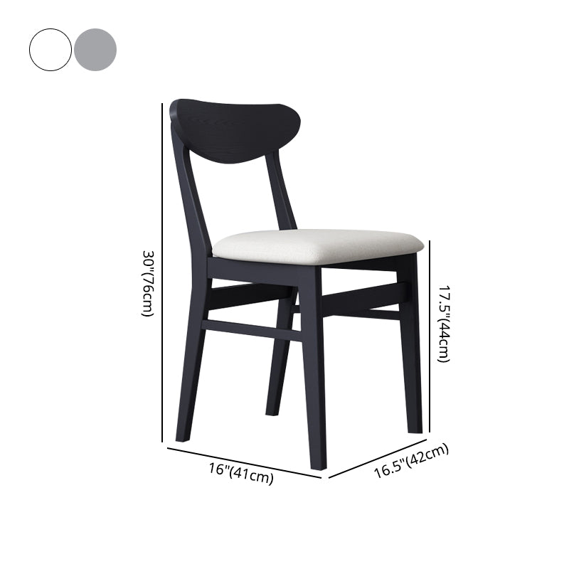 Contemporary Style Dining Chairs Armless Kitchen Chairs with Wooden Legs Clearhalo ' kitchen&dining_furn' 'Dining Chairs' 'Dining Tables & Seating' 'dining_chair' 'furn' 'furn_dining_chair' 'Furniture' 'furniture_dining_chair' 'Kitchen & Dining Furniture' 'kitchen' 4429971