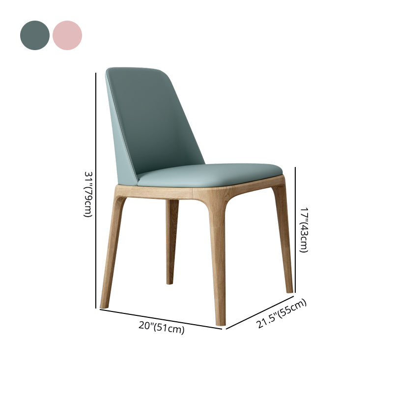 Contemporary Style Dining Chairs Armless Kitchen Chairs with Wooden Legs Clearhalo ' kitchen&dining_furn' 'Dining Chairs' 'Dining Tables & Seating' 'dining_chair' 'furn' 'furn_dining_chair' 'Furniture' 'furniture_dining_chair' 'Kitchen & Dining Furniture' 'kitchen' 4429972