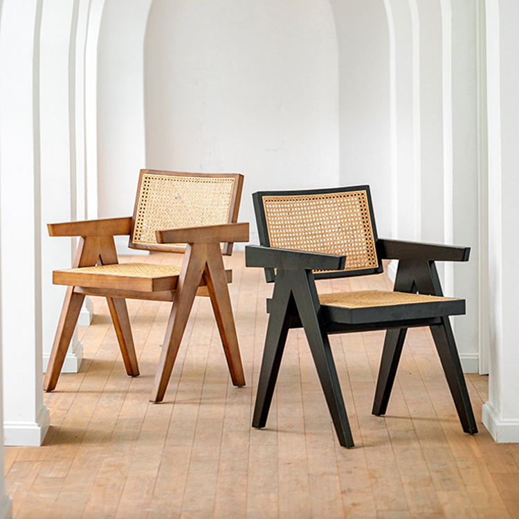 Traditional Style Dining Chairs Kitchen Arm Open Back Chair with Wooden Legs Clearhalo ' kitchen&dining_furn' 'Dining Chairs' 'Dining Tables & Seating' 'dining_chair' 'furn' 'furn_dining_chair' 'Furniture' 'furniture_dining_chair' 'Kitchen & Dining Furniture' 'kitchen' 4429984