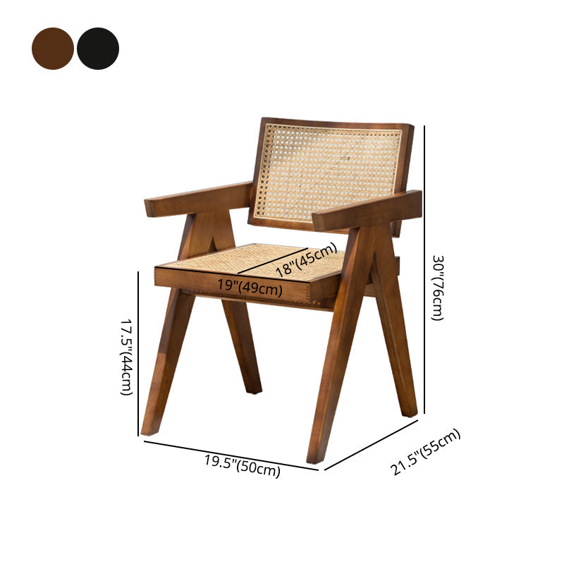 Traditional Style Dining Chairs Kitchen Arm Open Back Chair with Wooden Legs Clearhalo ' kitchen&dining_furn' 'Dining Chairs' 'Dining Tables & Seating' 'dining_chair' 'furn' 'furn_dining_chair' 'Furniture' 'furniture_dining_chair' 'Kitchen & Dining Furniture' 'kitchen' 4429985