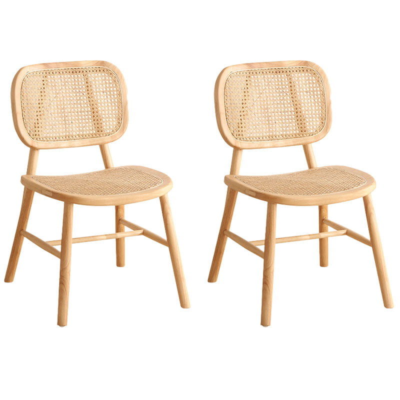 Traditional Wood Dining Chair Kitchen Armless Open Back Dining Side Chair Natural 2 Piece Set Clearhalo ' kitchen&dining_furn' 'Dining Chairs' 'Dining Tables & Seating' 'dining_chair' 'furn' 'furn_dining_chair' 'Furniture' 'furniture_dining_chair' 'Kitchen & Dining Furniture' 'kitchen' 4429987
