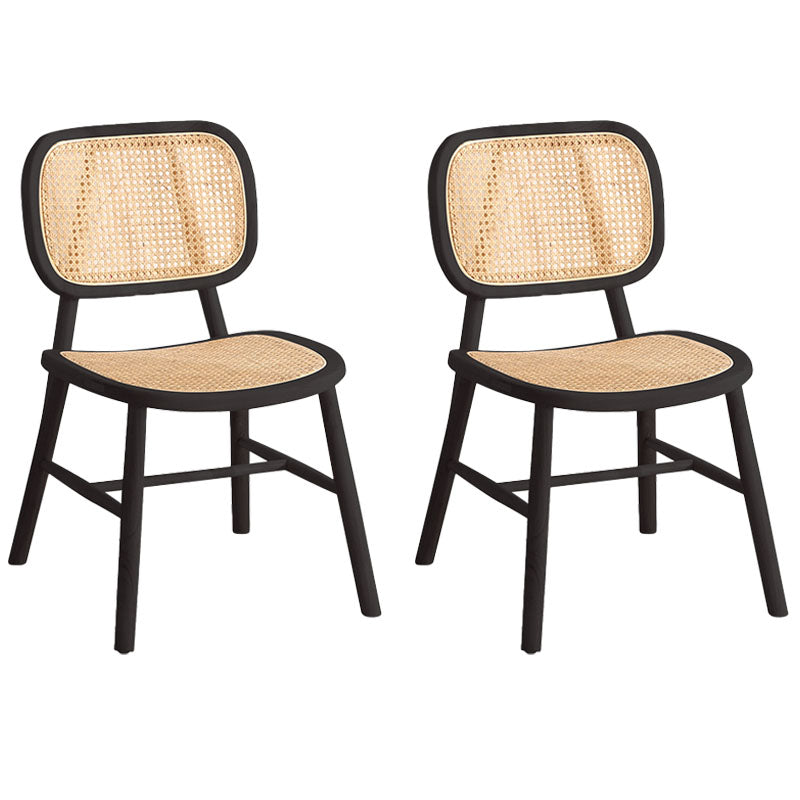 Traditional Wood Dining Chair Kitchen Armless Open Back Dining Side Chair Black 2 Piece Set Clearhalo ' kitchen&dining_furn' 'Dining Chairs' 'Dining Tables & Seating' 'dining_chair' 'furn' 'furn_dining_chair' 'Furniture' 'furniture_dining_chair' 'Kitchen & Dining Furniture' 'kitchen' 4429990