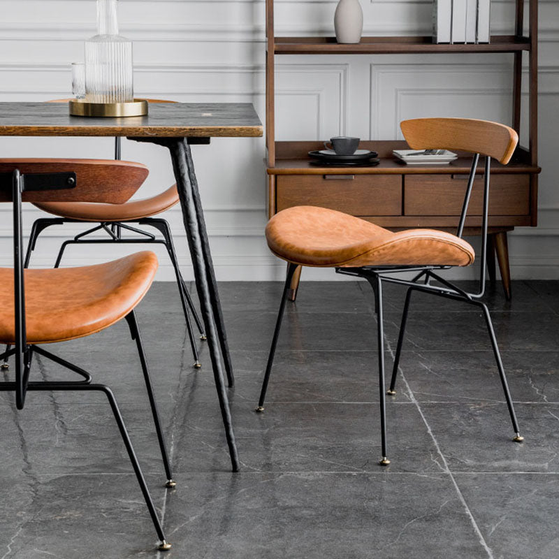 Industrial Metal Dining Side Chair Open Back Dining Armless Chair for Restaurant Clearhalo ' kitchen&dining_furn' 'Dining Chairs' 'Dining Tables & Seating' 'dining_chair' 'furn' 'furn_dining_chair' 'Furniture' 'furniture_dining_chair' 'Kitchen & Dining Furniture' 'kitchen' 4429998