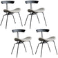 Industrial Metal Dining Side Chair Open Back Dining Armless Chair for Restaurant Light Gray 4 Piece Set Clearhalo ' kitchen&dining_furn' 'Dining Chairs' 'Dining Tables & Seating' 'dining_chair' 'furn' 'furn_dining_chair' 'Furniture' 'furniture_dining_chair' 'Kitchen & Dining Furniture' 'kitchen' 4430000