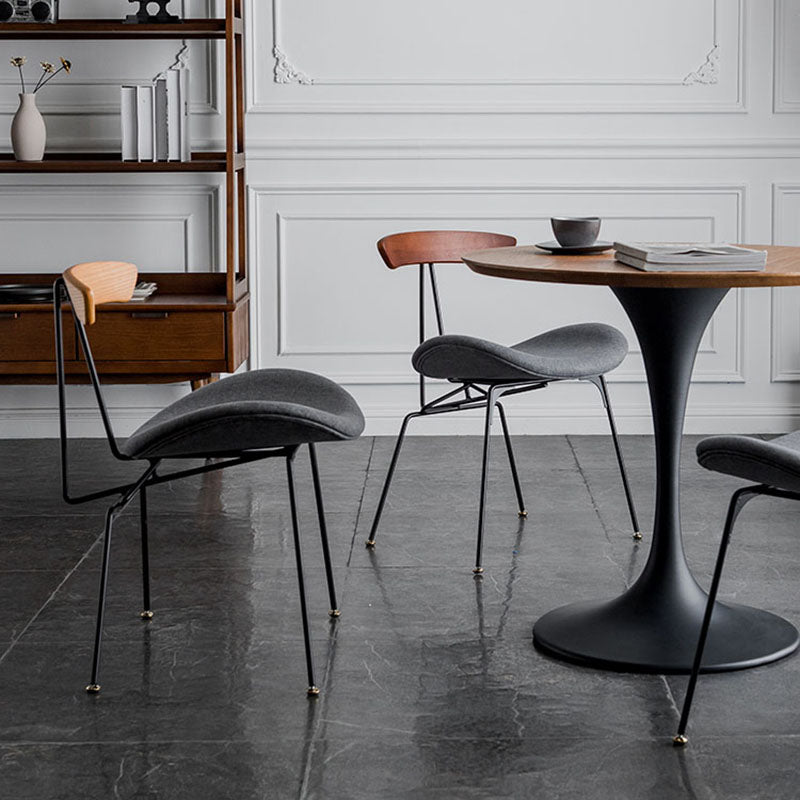 Industrial Metal Dining Side Chair Open Back Dining Armless Chair for Restaurant Clearhalo ' kitchen&dining_furn' 'Dining Chairs' 'Dining Tables & Seating' 'dining_chair' 'furn' 'furn_dining_chair' 'Furniture' 'furniture_dining_chair' 'Kitchen & Dining Furniture' 'kitchen' 4430001