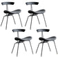 Industrial Metal Dining Side Chair Open Back Dining Armless Chair for Restaurant Dark Gray 4 Piece Set Clearhalo ' kitchen&dining_furn' 'Dining Chairs' 'Dining Tables & Seating' 'dining_chair' 'furn' 'furn_dining_chair' 'Furniture' 'furniture_dining_chair' 'Kitchen & Dining Furniture' 'kitchen' 4430005