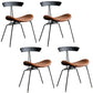 Industrial Metal Dining Side Chair Open Back Dining Armless Chair for Restaurant Brown 4 Piece Set Clearhalo ' kitchen&dining_furn' 'Dining Chairs' 'Dining Tables & Seating' 'dining_chair' 'furn' 'furn_dining_chair' 'Furniture' 'furniture_dining_chair' 'Kitchen & Dining Furniture' 'kitchen' 4430007