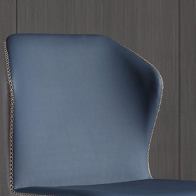 Contemporary Style Wingback Chair Armless Leather Dining Chairs for Home Clearhalo ' kitchen&dining_furn' 'Dining Chairs' 'Dining Tables & Seating' 'dining_chair' 'furn' 'furn_dining_chair' 'Furniture' 'furniture_dining_chair' 'Kitchen & Dining Furniture' 'kitchen' 4430027