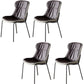 Contemporary Style Leather Dining Chairs Armless Solid Back Dining Side Chair Dark Brown 4 Piece Set Gray Clearhalo ' kitchen&dining_furn' 'Dining Chairs' 'Dining Tables & Seating' 'dining_chair' 'furn' 'furn_dining_chair' 'Furniture' 'furniture_dining_chair' 'Kitchen & Dining Furniture' 'kitchen' 4430077
