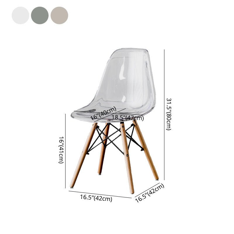 Nordic Wood Dining Side Chair Solid Back Dining Armless Chair for Restaurant Clearhalo ' kitchen&dining_furn' 'Dining Chairs' 'Dining Tables & Seating' 'dining_chair' 'Furniture' 'furniture_dining_chair' 'Kitchen & Dining Furniture' 'kitchen' 4430089