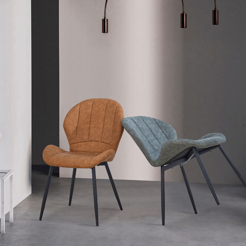 Nordic Metal Dining Side Chair Parsons Dining Armless Chair for Restaurant Clearhalo ' kitchen&dining_furn' 'Dining Chairs' 'Dining Tables & Seating' 'dining_chair' 'furn' 'furn_dining_chair' 'Furniture' 'furniture_dining_chair' 'Kitchen & Dining Furniture' 'kitchen' 4430093