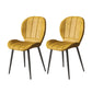 Nordic Metal Dining Side Chair Parsons Dining Armless Chair for Restaurant Yellow 2 Piece Set Black Clearhalo ' kitchen&dining_furn' 'Dining Chairs' 'Dining Tables & Seating' 'dining_chair' 'furn' 'furn_dining_chair' 'Furniture' 'furniture_dining_chair' 'Kitchen & Dining Furniture' 'kitchen' 4430094