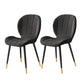 Nordic Metal Dining Side Chair Parsons Dining Armless Chair for Restaurant Matte Black 2 Piece Set Black Gold Clearhalo ' kitchen&dining_furn' 'Dining Chairs' 'Dining Tables & Seating' 'dining_chair' 'furn' 'furn_dining_chair' 'Furniture' 'furniture_dining_chair' 'Kitchen & Dining Furniture' 'kitchen' 4430112
