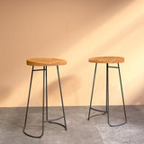 Modern Style Bar Chair Contoured Wooden Seat Sled Legs Barstool for Indoor Clearhalo 'Bar Furniture' 'Bar Stools' 'bar_stools' 'furn' 'furn_bar_stools' 'furniture_bar_stools' 'Kitchen & Dining Furniture' 'kitchen&dining_furn' 'kitchen' 'kitchen_furn' Furniture' 4430119