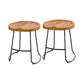 Modern Style Bar Chair Contoured Wooden Seat Sled Legs Barstool for Indoor Black 2 Piece Set Short Stool(18"H) Clearhalo 'Bar Furniture' 'Bar Stools' 'bar_stools' 'furn' 'furn_bar_stools' 'furniture_bar_stools' 'Kitchen & Dining Furniture' 'kitchen&dining_furn' 'kitchen' 'kitchen_furn' Furniture' 4430121