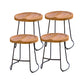 Modern Style Bar Chair Contoured Wooden Seat Sled Legs Barstool for Indoor Black 4 Piece Set Short Stool(18"H) Clearhalo 'Bar Furniture' 'Bar Stools' 'bar_stools' 'furn' 'furn_bar_stools' 'furniture_bar_stools' 'Kitchen & Dining Furniture' 'kitchen&dining_furn' 'kitchen' 'kitchen_furn' Furniture' 4430124