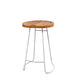 Modern Style Bar Chair Contoured Wooden Seat Sled Legs Barstool for Indoor White 1 Piece Counter Stool(26"H) Clearhalo 'Bar Furniture' 'Bar Stools' 'bar_stools' 'furn' 'furn_bar_stools' 'furniture_bar_stools' 'Kitchen & Dining Furniture' 'kitchen&dining_furn' 'kitchen' 'kitchen_furn' Furniture' 4430125
