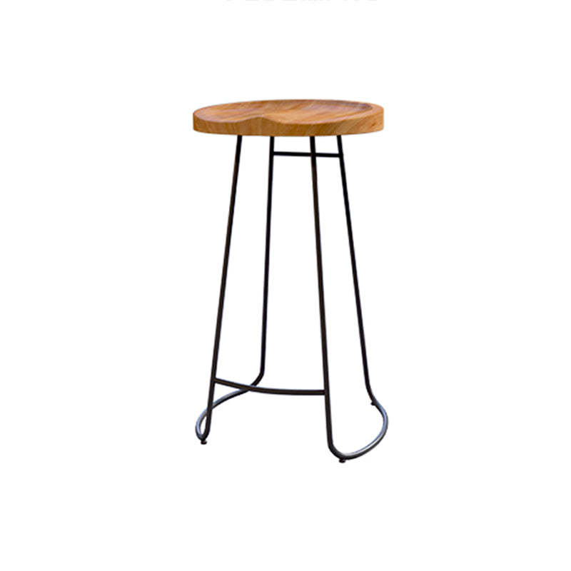 Modern Style Bar Chair Contoured Wooden Seat Sled Legs Barstool for Indoor Clearhalo 'Bar Furniture' 'Bar Stools' 'bar_stools' 'furn' 'furn_bar_stools' 'furniture_bar_stools' 'Kitchen & Dining Furniture' 'kitchen&dining_furn' 'kitchen' 'kitchen_furn' Furniture' 4430127