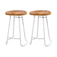 Modern Style Bar Chair Contoured Wooden Seat Sled Legs Barstool for Indoor White 2 Piece Set Counter Stool(26"H) Clearhalo 'Bar Furniture' 'Bar Stools' 'bar_stools' 'furn' 'furn_bar_stools' 'furniture_bar_stools' 'Kitchen & Dining Furniture' 'kitchen&dining_furn' 'kitchen' 'kitchen_furn' Furniture' 4430128