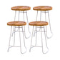 Modern Style Bar Chair Contoured Wooden Seat Sled Legs Barstool for Indoor White 4 Piece Set Counter Stool(26"H) Clearhalo 'Bar Furniture' 'Bar Stools' 'bar_stools' 'furn' 'furn_bar_stools' 'furniture_bar_stools' 'Kitchen & Dining Furniture' 'kitchen&dining_furn' 'kitchen' 'kitchen_furn' Furniture' 4430130
