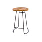 Modern Style Bar Chair Contoured Wooden Seat Sled Legs Barstool for Indoor Black 1 Piece Counter Stool(26"H) Clearhalo 'Bar Furniture' 'Bar Stools' 'bar_stools' 'furn' 'furn_bar_stools' 'furniture_bar_stools' 'Kitchen & Dining Furniture' 'kitchen&dining_furn' 'kitchen' 'kitchen_furn' Furniture' 4430131