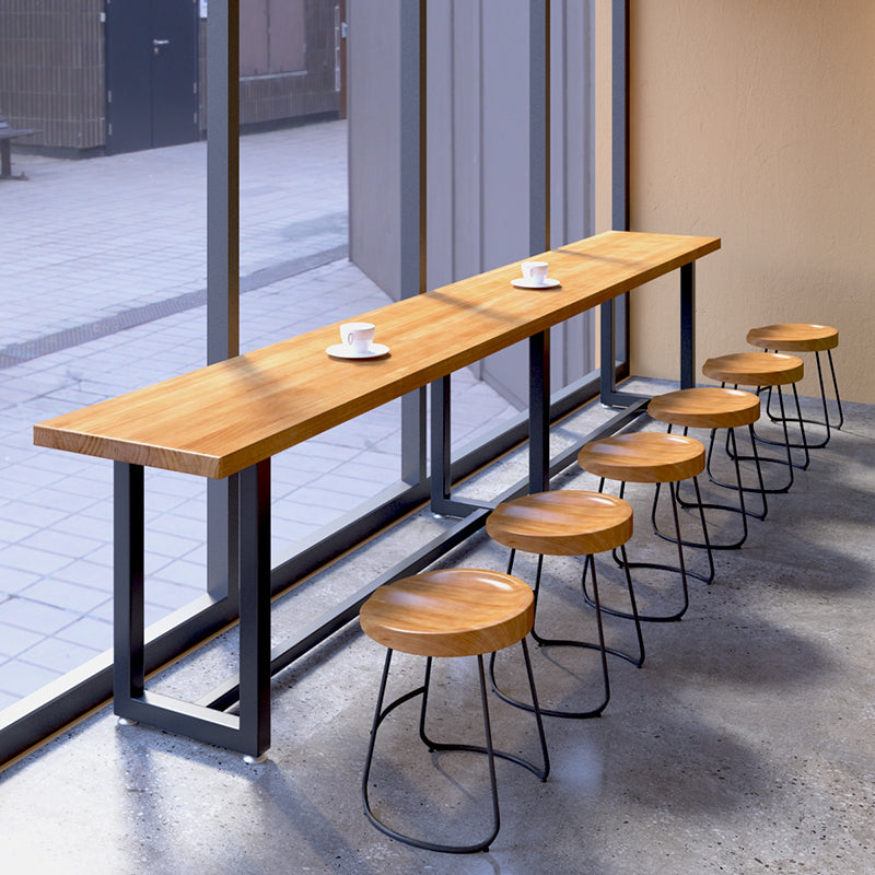 Modern Style Bar Chair Contoured Wooden Seat Sled Legs Barstool for Indoor Clearhalo 'Bar Furniture' 'Bar Stools' 'bar_stools' 'furn' 'furn_bar_stools' 'furniture_bar_stools' 'Kitchen & Dining Furniture' 'kitchen&dining_furn' 'kitchen' 'kitchen_furn' Furniture' 4430135