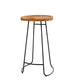 Modern Style Bar Chair Contoured Wooden Seat Sled Legs Barstool for Indoor Black 1 Piece Bar Stool(30"H) Clearhalo 'Bar Furniture' 'Bar Stools' 'bar_stools' 'furn' 'furn_bar_stools' 'furniture_bar_stools' 'Kitchen & Dining Furniture' 'kitchen&dining_furn' 'kitchen' 'kitchen_furn' Furniture' 4430137