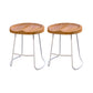 Modern Style Bar Chair Contoured Wooden Seat Sled Legs Barstool for Indoor White 2 Piece Set Short Stool(18"H) Clearhalo 'Bar Furniture' 'Bar Stools' 'bar_stools' 'furn' 'furn_bar_stools' 'furniture_bar_stools' 'Kitchen & Dining Furniture' 'kitchen&dining_furn' 'kitchen' 'kitchen_furn' Furniture' 4430141