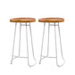 Modern Style Bar Chair Contoured Wooden Seat Sled Legs Barstool for Indoor White 2 Piece Set Bar Stool(30"H) Clearhalo 'Bar Furniture' 'Bar Stools' 'bar_stools' 'furn' 'furn_bar_stools' 'furniture_bar_stools' 'Kitchen & Dining Furniture' 'kitchen&dining_furn' 'kitchen' 'kitchen_furn' Furniture' 4430144