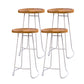 Modern Style Bar Chair Contoured Wooden Seat Sled Legs Barstool for Indoor White 4 Piece Set Bar Stool(30"H) Clearhalo 'Bar Furniture' 'Bar Stools' 'bar_stools' 'furn' 'furn_bar_stools' 'furniture_bar_stools' 'Kitchen & Dining Furniture' 'kitchen&dining_furn' 'kitchen' 'kitchen_furn' Furniture' 4430145