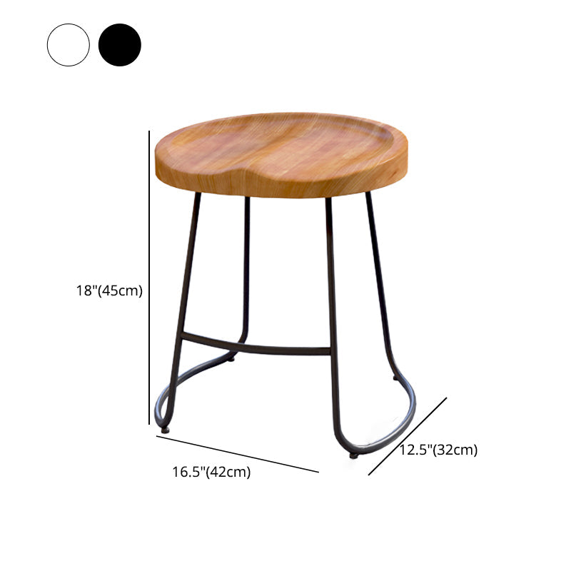 Modern Style Bar Chair Contoured Wooden Seat Sled Legs Barstool for Indoor Clearhalo 'Bar Furniture' 'Bar Stools' 'bar_stools' 'furn' 'furn_bar_stools' 'furniture_bar_stools' 'Kitchen & Dining Furniture' 'kitchen&dining_furn' 'kitchen' 'kitchen_furn' Furniture' 4430146