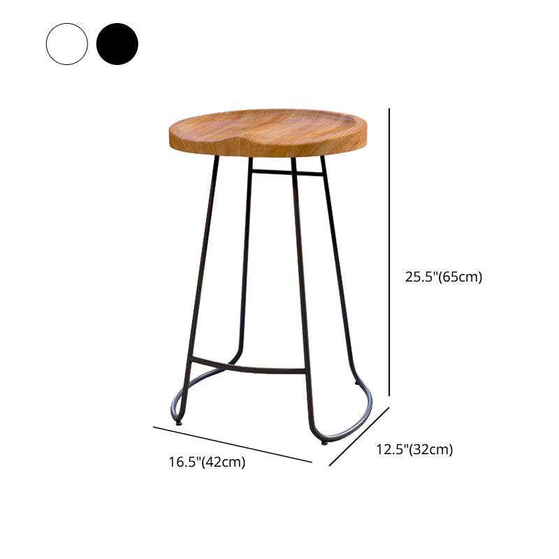 Modern Style Bar Chair Contoured Wooden Seat Sled Legs Barstool for Indoor Clearhalo 'Bar Furniture' 'Bar Stools' 'bar_stools' 'furn' 'furn_bar_stools' 'furniture_bar_stools' 'Kitchen & Dining Furniture' 'kitchen&dining_furn' 'kitchen' 'kitchen_furn' Furniture' 4430147