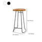Modern Style Bar Chair Contoured Wooden Seat Sled Legs Barstool for Indoor Clearhalo 'Bar Furniture' 'Bar Stools' 'bar_stools' 'furn' 'furn_bar_stools' 'furniture_bar_stools' 'Kitchen & Dining Furniture' 'kitchen&dining_furn' 'kitchen' 'kitchen_furn' Furniture' 4430148